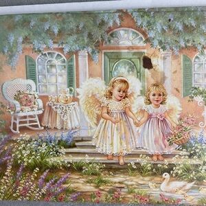 Vintage lot of Easter greeting cards & blank note cards angel floral themed